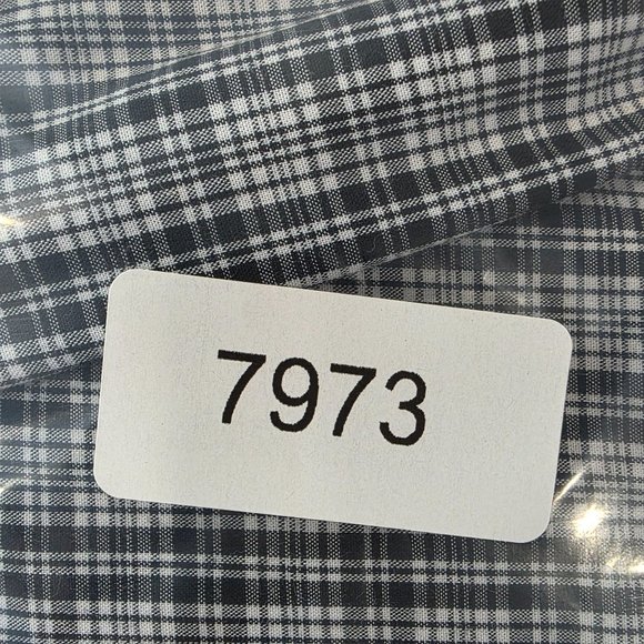 Mens Chaps Black White Plaid Shirt Long Sleeve Button Down Cotton Blend Size M - Picture 9 of 9